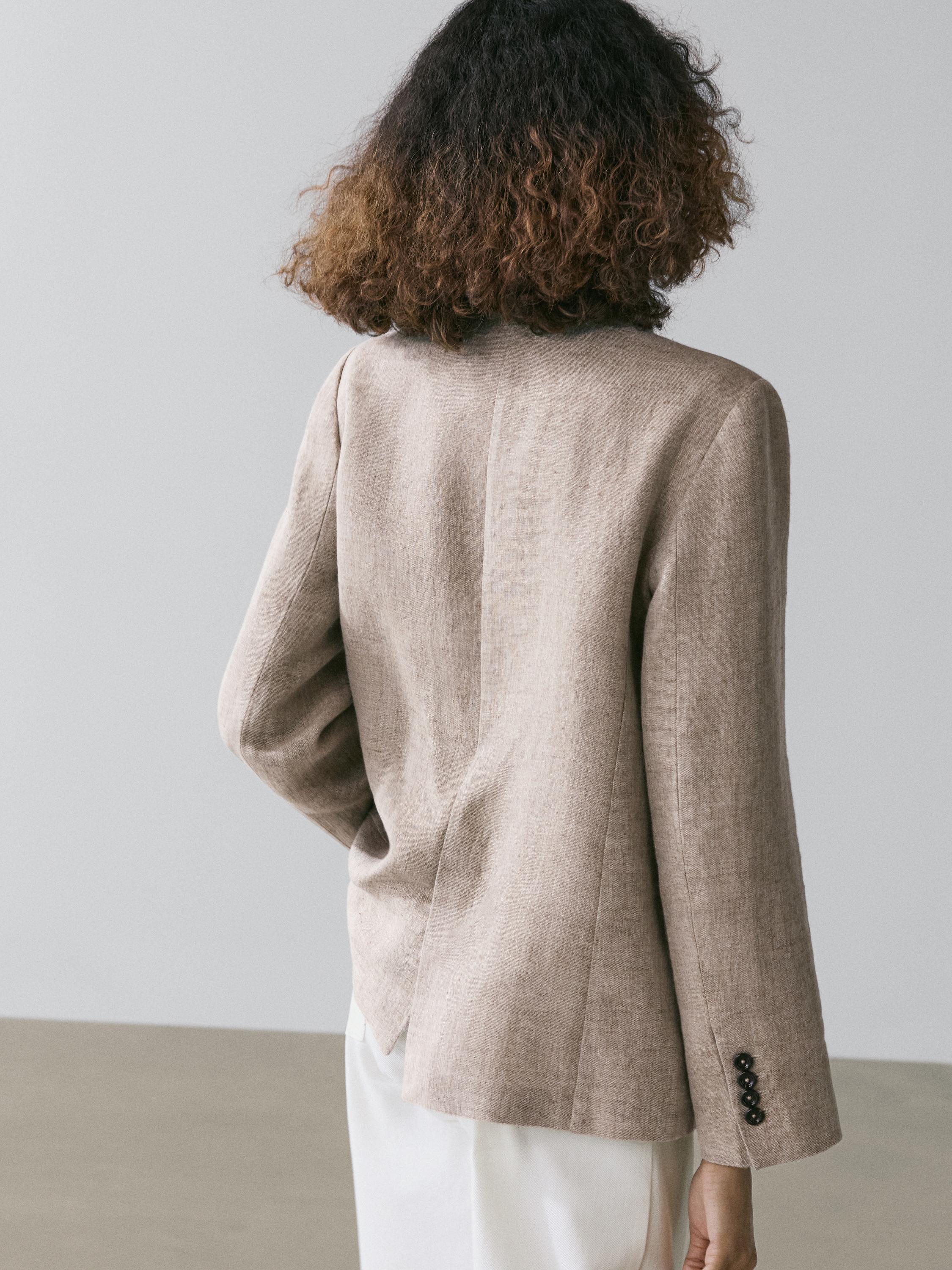 100% linen melange blazer